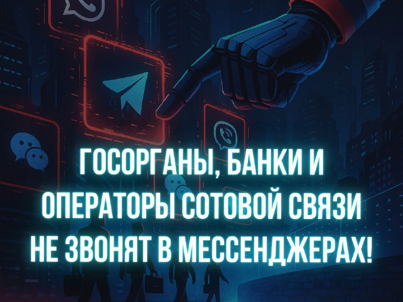 Банки не звонят в мессенжерах.